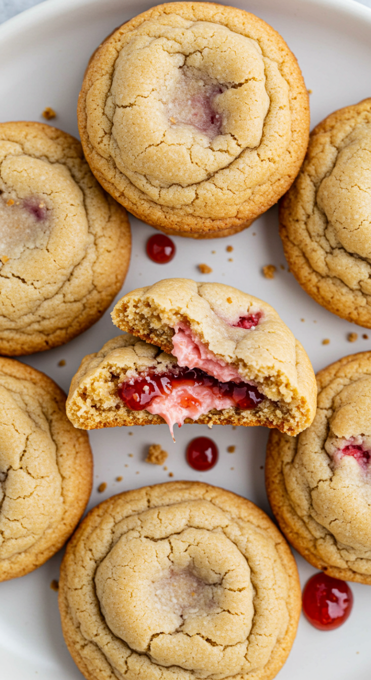 Strawberry Cheesecake Stuffed Cookies