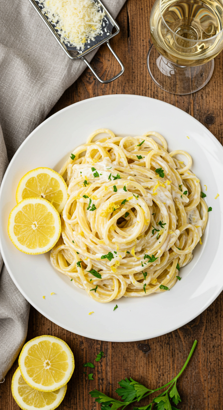 Creamy Lemon Garlic Pasta