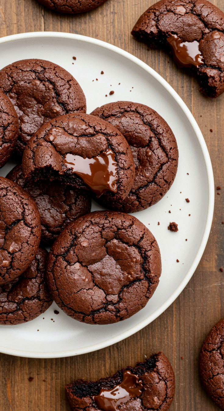 Chocolate Lava Brownie Cookies