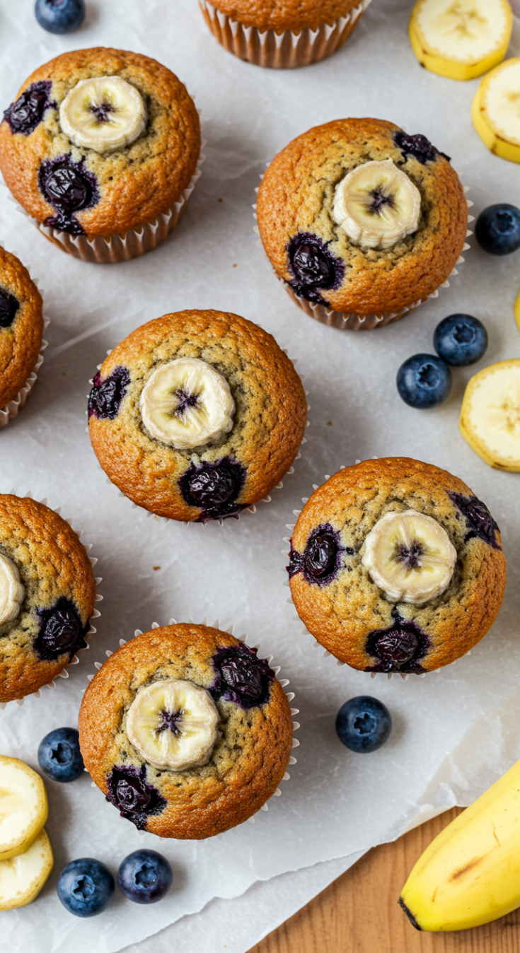 Blueberry Banana Muffins