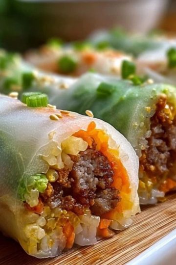 Big Mac-Inspired Rice Paper Rolls