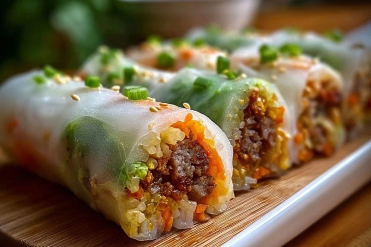 Big Mac-Inspired Rice Paper Rolls