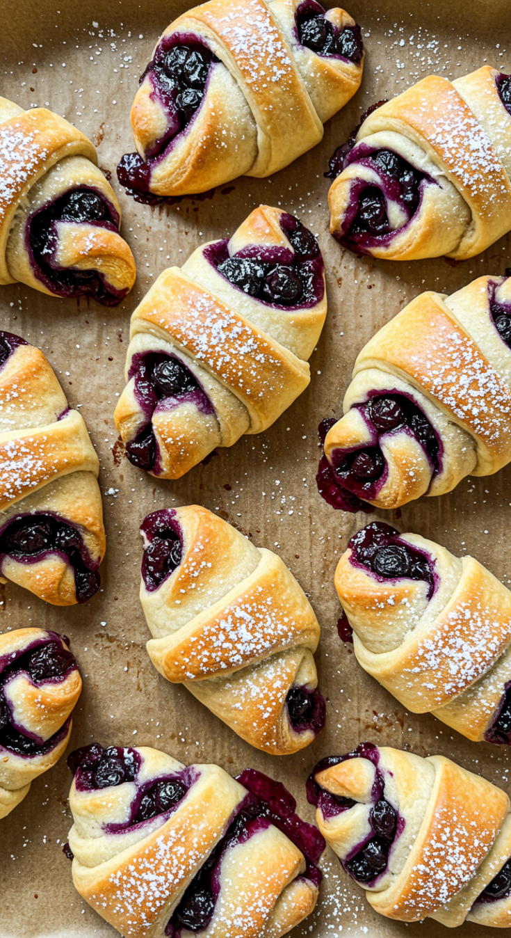 Blueberry Cheesecake Crescent Rolls