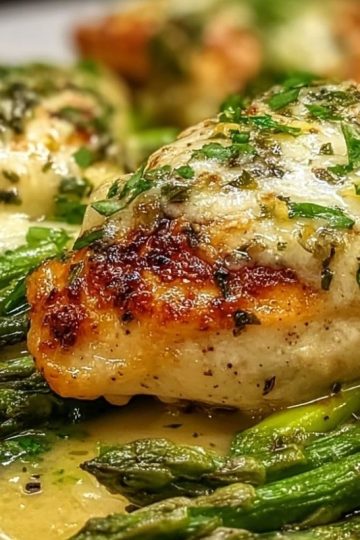 Caesar Chicken with Asparagus
