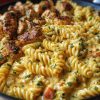 Cajun Chicken Rotini in Creamy Mozzarella Velveeta Sauce