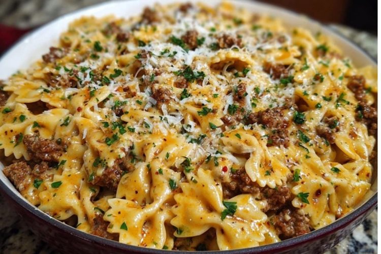 Cajun Chicken Rotini in Creamy Mozzarella Velveeta Sauce