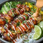 Chili Chicken Bowl with Coconut Lime Drizzle