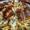 Creamy Cajun Chicken Bowtie Pasta with Garlic Cheese Sauce