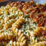 Creamy Cajun Chicken Rotini with Mozzarella Alfredo Sauce