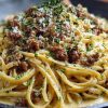 Creamy Parmesan Beef Linguine with Garlic Butter Sauce