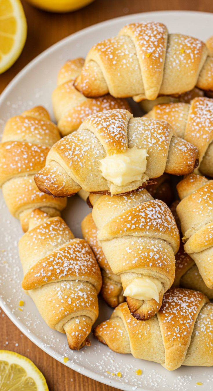 Easy Lemon Cheesecake Crescent Rolls