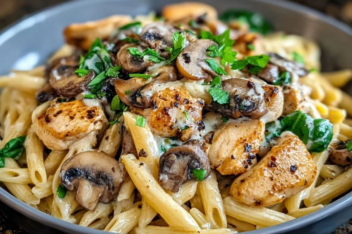 Heavenly Chicken Mushroom Pasta
