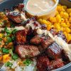 Korean BBQ Beef Bowl with Corn & Creamy Sauce
