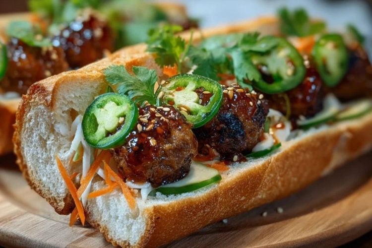 Korean BBQ Meatball Banh Mi