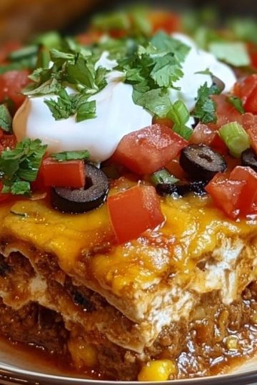 Layered Burrito Casserole