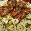 Lemon Garlic Chicken with Creamy Bowtie Pasta