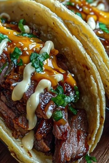 Mouthwatering Garlic Butter Honey BBQ Beef Tacos