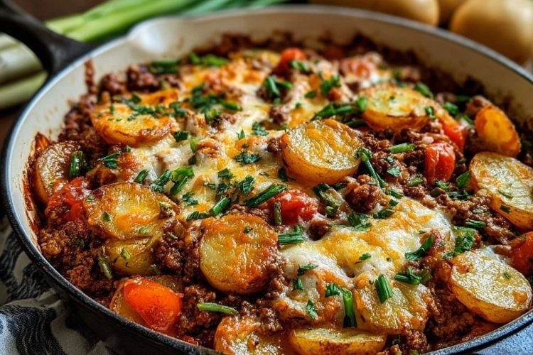 One-Pan Hobo Casserole with Ground Beef & Veggies