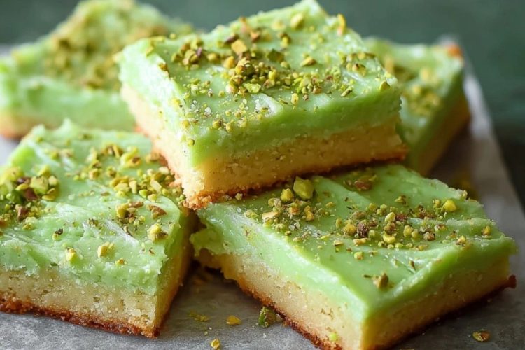 Pistachio Pudding Sugar Cookie Bars