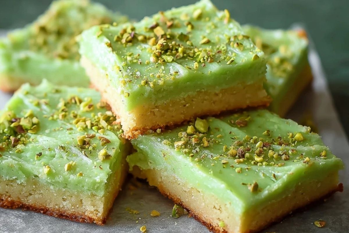 Pistachio Pudding Sugar Cookie Bars