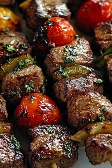 Rosemary Garlic Steak Kebabs