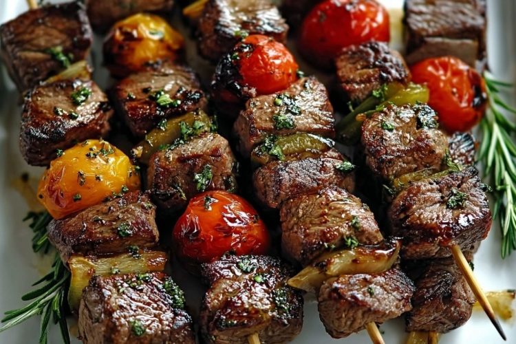 Rosemary Garlic Steak Kebabs