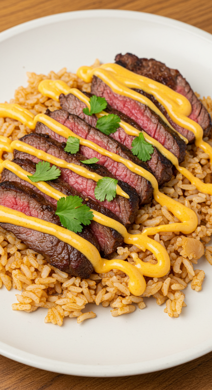 Steak and Queso Rice