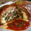 Stuffed Meatloaf with Mozzarella
