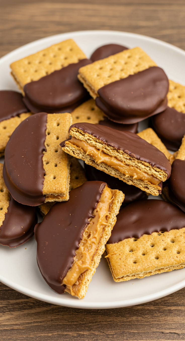 No Bake Buckeye Graham Crackers