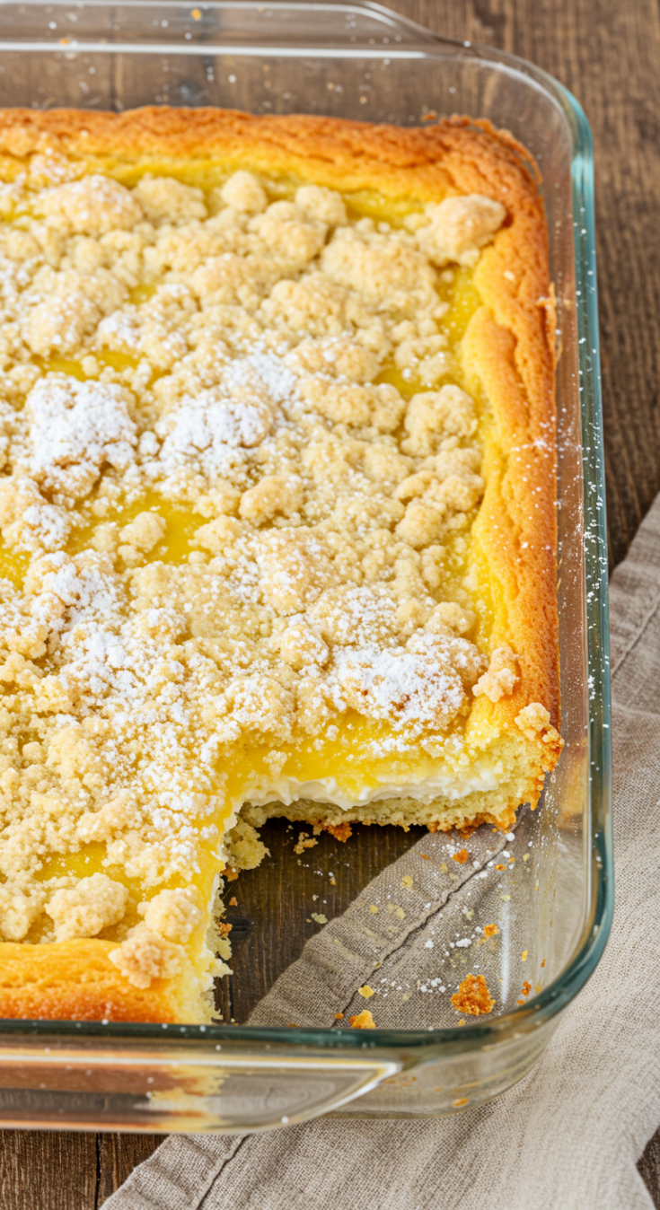 Lemon Cream Cheese Dump Cake