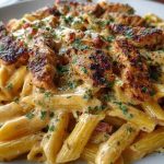 Creamy Cajun Chicken Penne Pasta with Garlic Mozzarella Sauce