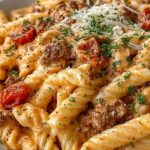 Creamy Rotel Pasta & Ground Beef