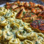 Easy Creamy Velveeta Chicken Tortellini with Mozzarella Garlic Sauce One-Pot Dinner