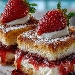 Fried Strawberry Cheesecake Sandwiches