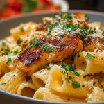 Garlic Butter Chicken with Rigatoni and Parmesan