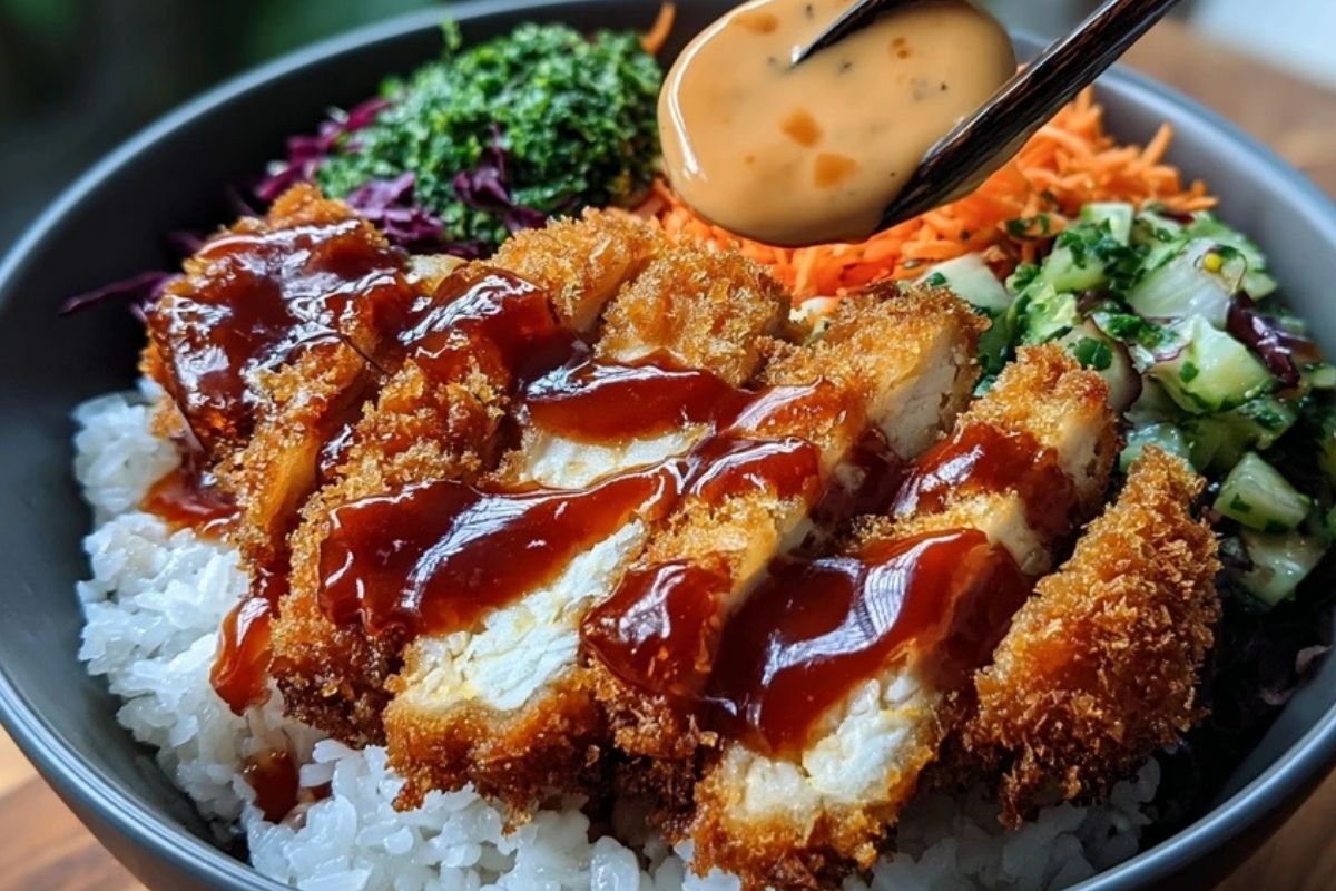 Japanese Katsu Bowls with Tonkatsu Sauce