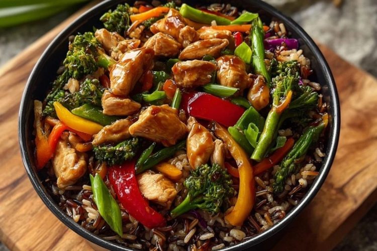 Next-Level Teriyaki Chicken Stir-Fry with Rainbow Veggies & Wild Rice