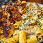 Spicy Cajun Chicken Rigatoni with Velveeta Garlic Cream Sauce