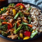 Ultimate Teriyaki Chicken Stir-Fry Recipe with Rainbow Veggies & Wild Rice