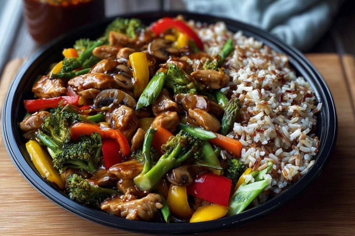 Ultimate Teriyaki Chicken Stir-Fry Recipe with Rainbow Veggies & Wild Rice