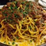 Cajun Beef Spaghetti in Creamy Three-Cheese Parmesan Sauce 1