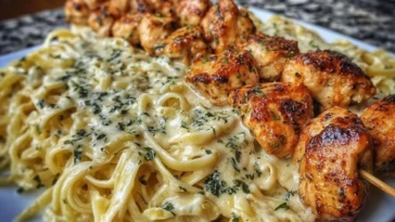 Cajun Garlic Butter Linguine with Tender Beef Strips 1