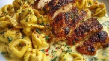 Cajun Garlic Chicken Tortellini in Three-Cheese Cream 1