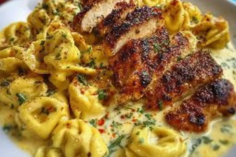 Cajun Garlic Chicken Tortellini in Three-Cheese Cream 1