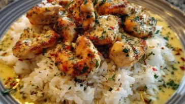 Chicken Scampi with Garlic Parmesan Rice 1