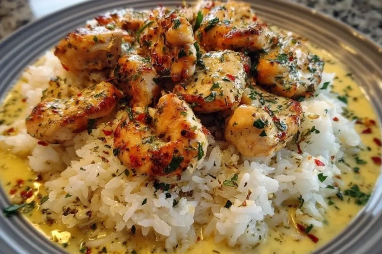 Chicken Scampi with Garlic Parmesan Rice 1