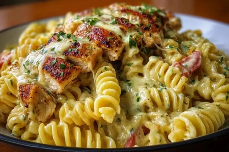 Creamy Cajun Chicken Rotini with Garlic Mozzarella Sauce 1