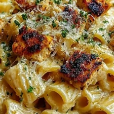Creamy Garlic Butter Chicken Rigatoni Recipe