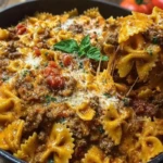 Creamy Velveeta Bowtie Pasta with Italian Beef Marinara 1
