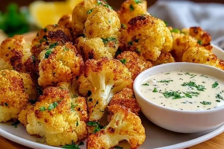 Crispy Baked Cauliflower Bites with Garlic Sauce 1